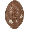 Jajo dekoracyjne Clayre & Eef, brązowo-biały wzór, Ø 9x13 cm