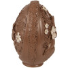 Jajo dekoracyjne Clayre & Eef, brązowo-biały wzór, Ø 9x13 cm