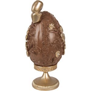 Dekoracja w kształcie jaja 10x9x21 cm, brąz-gold, Clayre...