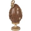 Dekoracja w kształcie jaja 10x9x21 cm, brąz-gold, Clayre & Eef