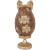 Dekoracja w kształcie jaja 10x9x21 cm, brąz-gold, Clayre & Eef