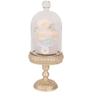 Głoszka szklana Clayre & Eef z dekoracją złotą i...