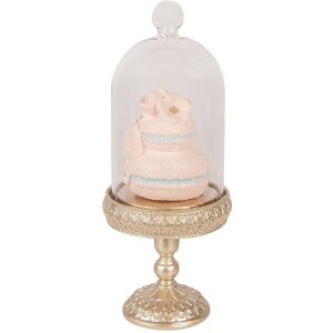 Głosnik szklany Clayre & Eef z dekoracją złotą i...