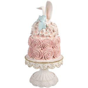 Dekoracja w kształcie tortu biało-różowa Ø...
