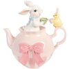 Dekoracja wisząca w kształcie zająca – biało-różowa, 20x14x20 cm, Clayre & Eef