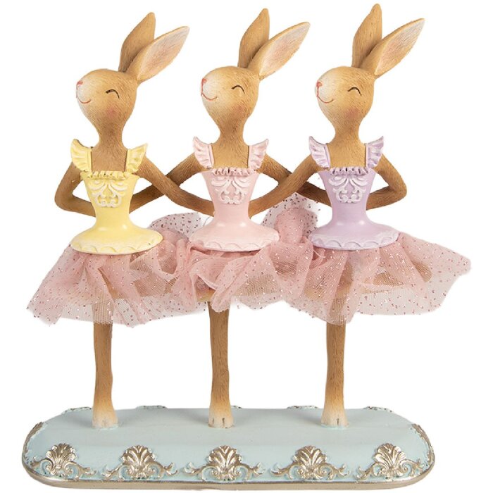 Dekoracja wisząca w kształcie królika Clayre & Eef, brązowo-różowa, 23x8x25 cm