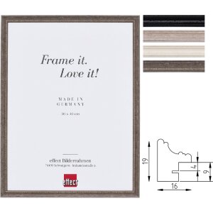 Ramka na zdjęcia z drewna Effect Profil 2440 – klasyczny design z perlistym elementem, 1,6 cm, shabby chic