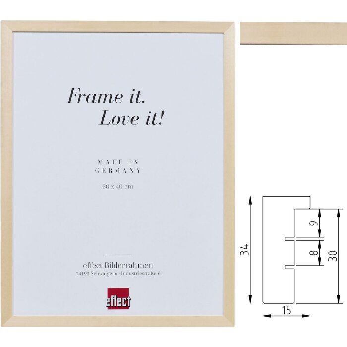 Profil drewniany Effect 2480 z lipy – uniwersalna ramka 7x10–50x70 cm