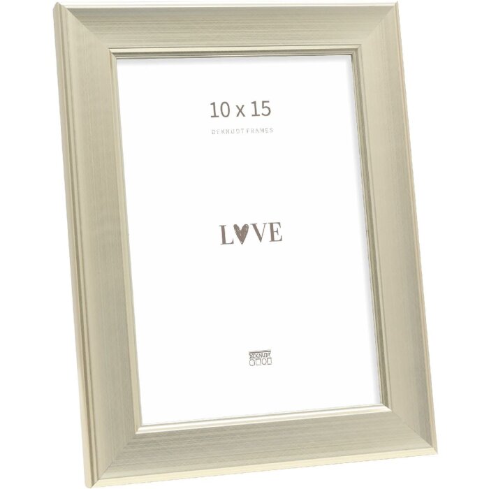 Ramka na zdjęcia Deknudt S244, srebrna, 10x15 cm, z profilowaną krawędzią