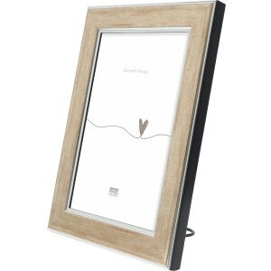 Ramka na zdjęcia Deknudt S244, brąz, 13x18 cm – drewno, szkło akrylowe, MDF