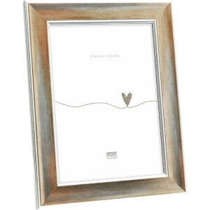 Ramka na zdjęcia Deknudt S244, brązowa, 21x29,7 cm – elegancka z polysterolu z akrylowym szkłem