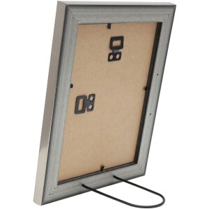 Ramka na zdjęcia Deknudt S244, czarna z srebrną krawędzią, 18x24 cm