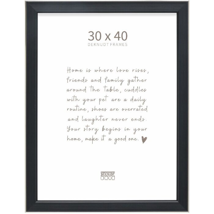 Deknudt Ramka na zdjęcia S244 czarno-srebrna 30x40 cm