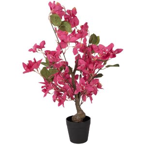 Dekoracja wisząca Bougainvillea – róż i zieleń, 25x25x60 cm, Clayre & Eef