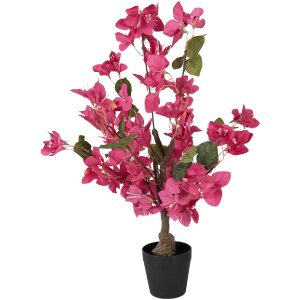 Dekoracja wisząca Bougainvillea – róż i zieleń, 25x25x60 cm, Clayre & Eef