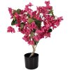 Dekoracja wisząca Bougainvillea 30x30x90 cm z różowymi kwiatami i zielonymi liśćmi – Clayre & Eef