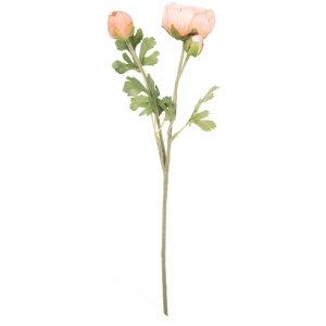 Kwiat sztuczny ranunkel pomarańczowo-zielony 6x10x52 cm...