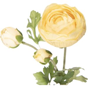 Kwiat sztuczny Ranunkel 6x10x52 cm, żółto-zielony...