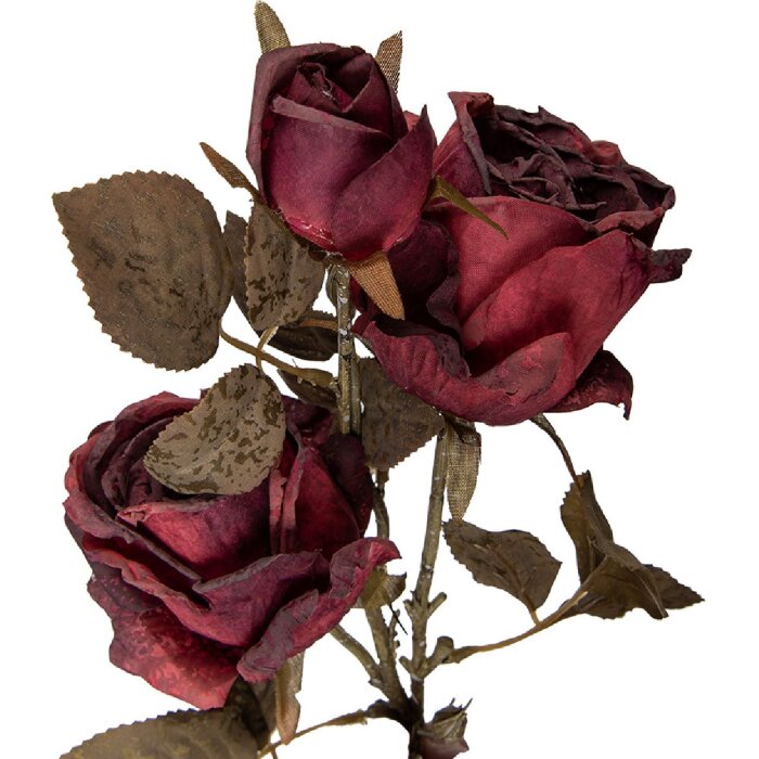 Dekoracja gałąź z kwiatami czerwono-zielona 12x12x70 cm – Clayre & Eef