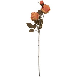 Dekoracja wisząca Clayre & Eef – gałązka z kwiatami pomarańczowo-zielonymi 12x12x70 cm