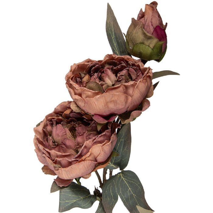 Dekoracja w kształcie pędu z kwiatami 16x16x72 cm – róż i zielony