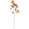 Dekoracja wisząca z gałązką i kwiatami w odcieniach pomarańczy i zieleni 8x20x82 cm