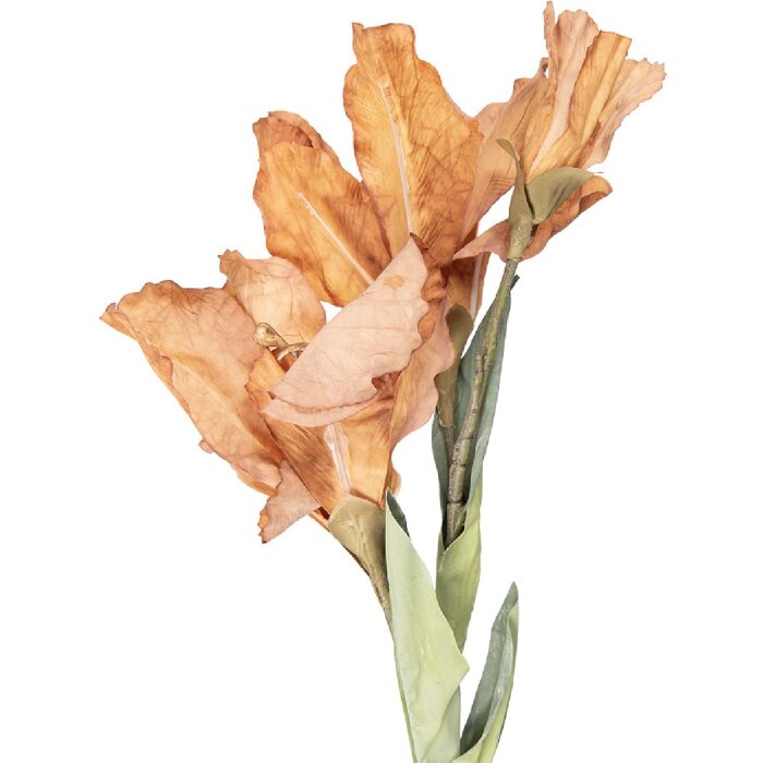 Dekoracja wisząca Clayre & Eef – gałąź z kwiatami 10x18x85 cm, brązowo-zielona