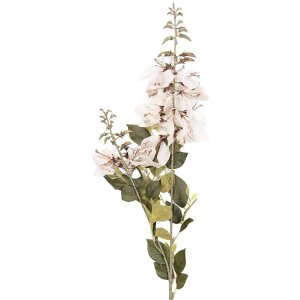 Dekoracja gałązka z kwiatami biało-zielona, 10x13x100 cm...