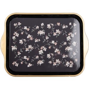 Tablet stołowy Clayre & Eef 38x27x2 cm czarno-biały