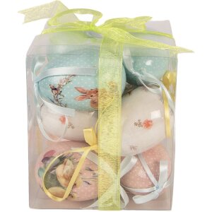 Zestaw 9 wiszących dekoracji w kształcie jajek –...