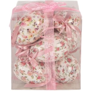 Zestaw 9 wiszących dekoracji w kształcie jaj białych i...