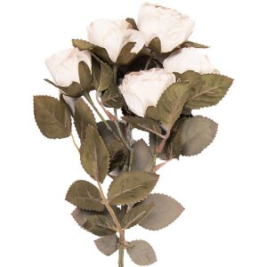 Dekoracja wisząca Clayre & Eef – gałąź z kwiatami beżowo-zielona 8x13x43 cm