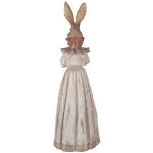 Zajączek dekoracyjny Clayre & Eef, 18x16x53 cm, naturalne szaro-brązowe