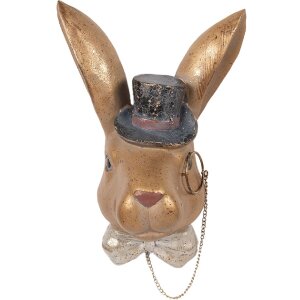 Decoracja w kształcie królika z złota i czerni,...