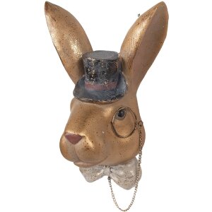 Decoracja w kształcie królika z złota i czerni,...