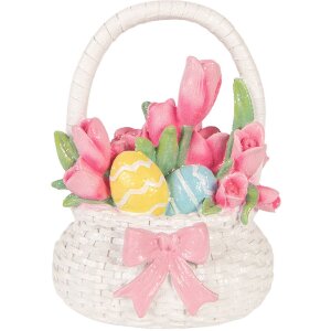 Kosz dekoracyjny Clayre & Eef biało-rodzajowy z...