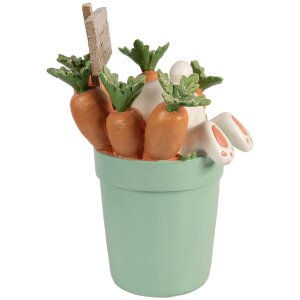 Dekoracja wisząca w kształcie królika – biały z niebieskimi odcieniami, 21x20x28 cm