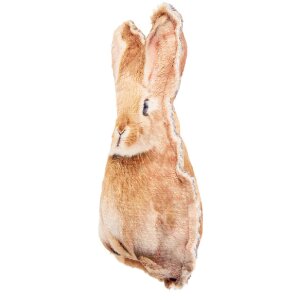 Poduszka w kształcie królika Clayre & Eef, brązowo-biała, 13x5x22 cm