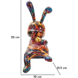 Figurka królika Psyco w stylu pop-art, Mauro Ferretti, 21,5x10x22 cm