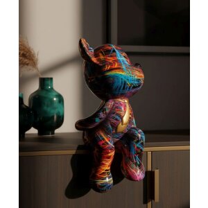 Figurka dekoracyjna Mauro Ferretti Orsetto Psyco – styl pop-art, wielokolorowa z akcentem złotym