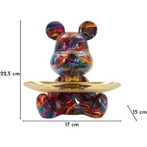 Figurka do zawieszenia CANE PSYCO z półką w kolorze wielobarwnym 22,5 cm