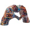 Skulptura LOVER PSYCO Mauro Ferretti – dwie dłonie w sercu, 25x7,5x13,5 cm