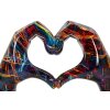 Skulptura LOVER PSYCO Mauro Ferretti – dwie dłonie w sercu, 25x7,5x13,5 cm