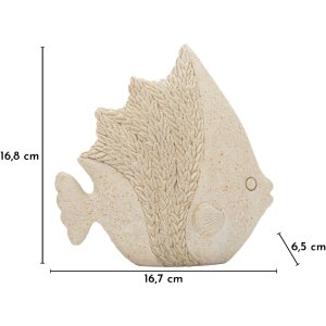 Dekoracyjna figurka ryby PESCE SAND – styl morski, beżowy, Mauro Ferretti