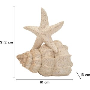 Figurka do zawieszania STELLA MARINA SAND – muszla z gwiazdą morza w stylu nadmorskim
