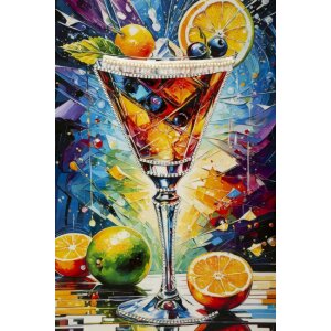 Obraz na płótnie COCKTAIL z ramą 62x3,5x92 cm – Mauro Ferretti