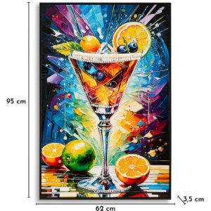 Obraz na płótnie COCKTAIL z ramą 62x3,5x92 cm – Mauro Ferretti