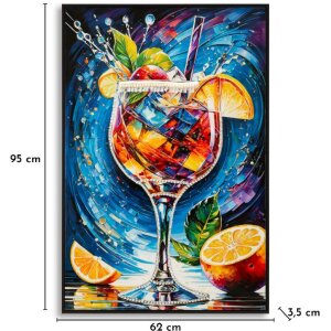 Obraz na płótnie COCKTAIL z ramą Mauro Ferretti 62x92 cm