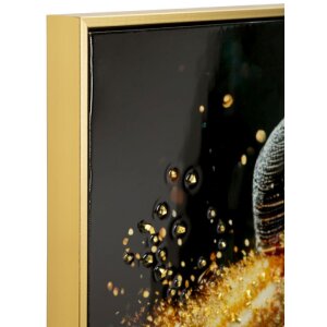 Obraz na płótnie Mauro Ferretti ILLUMY z ramą 62x3,5x92 cm – elegancka kobieta w złotym świetle