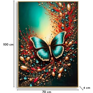 Mauro Ferretti – Dekoracyjny obraz na ścianę „Motyl” z ramą 70x100 cm